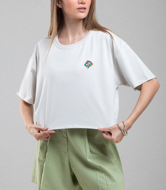 تیشرت کراپ طرح روبیک کد 712132
