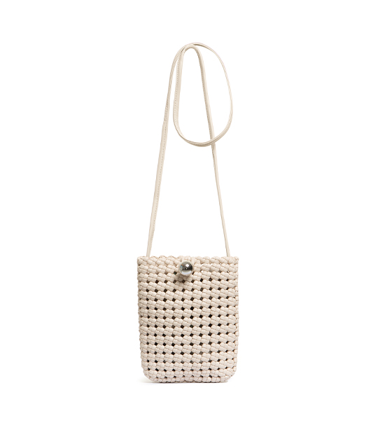کیف دوشی مستطیلی طرح حصیری کد 1852