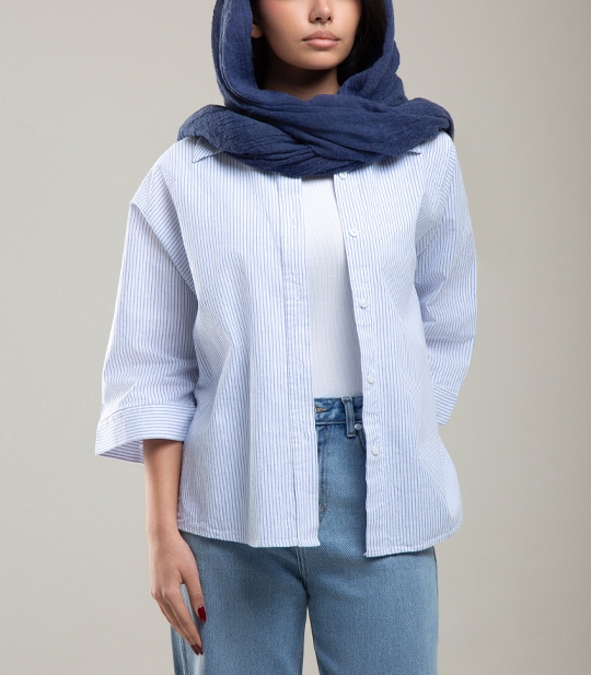 شومیز زنانه راه راه کد 701658 1