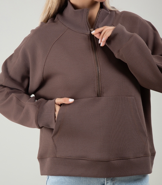 بلوز دورس نیم زیپ زنانه کد 715123 1