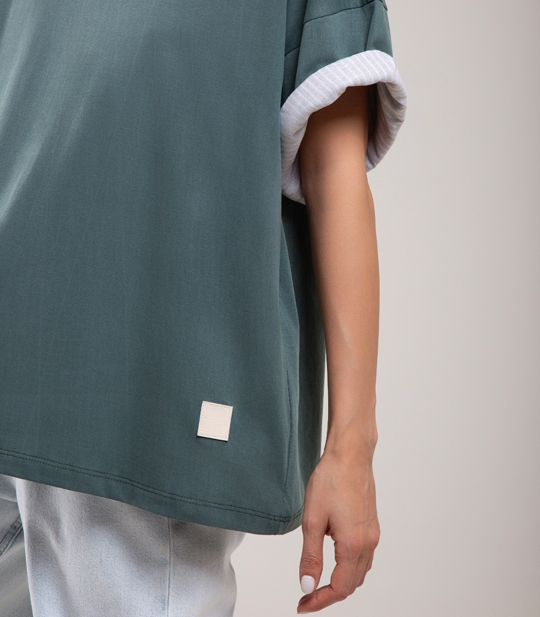 تیشرت زنانه یقه گرد کد 702466 1