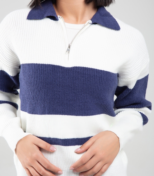 بلوز بافت یقه دار زنانه کد 715183 1