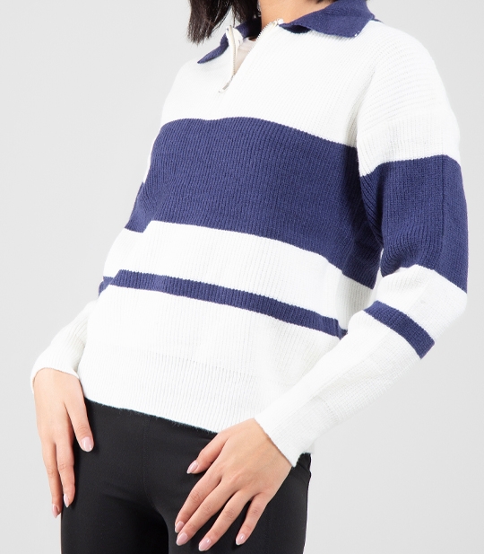 بلوز بافت یقه دار زنانه کد 715183 1