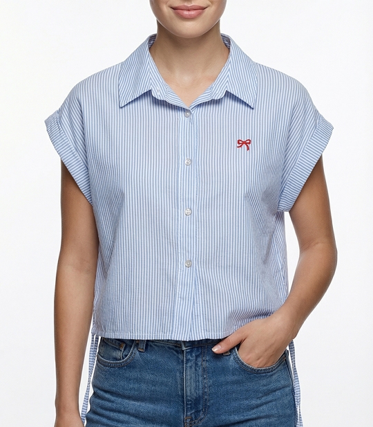 شومیز کراپ زنانه کد 711061 1