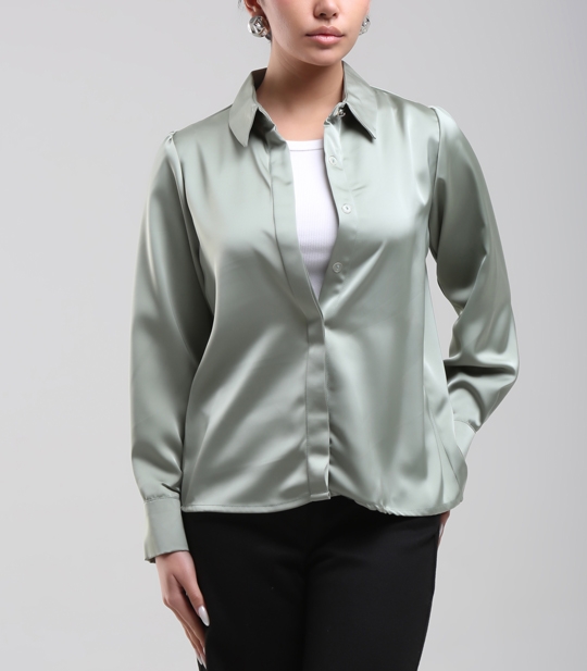 شومیز ساتن زنانه کد 701564 1