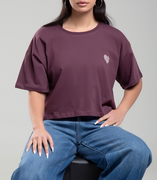 تیشرت کراپ زنانه کد 712129 1