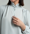 شومیز یقه ایستاده زنانه کد 701557 1