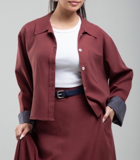 شومیز کراپ زنانه کد 711073